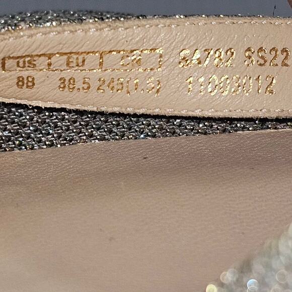 Stuart Weitzman Nudistcurve Hollywood Heel Womens Size 8 Platino Platform Sandal - Picture 13 of 15